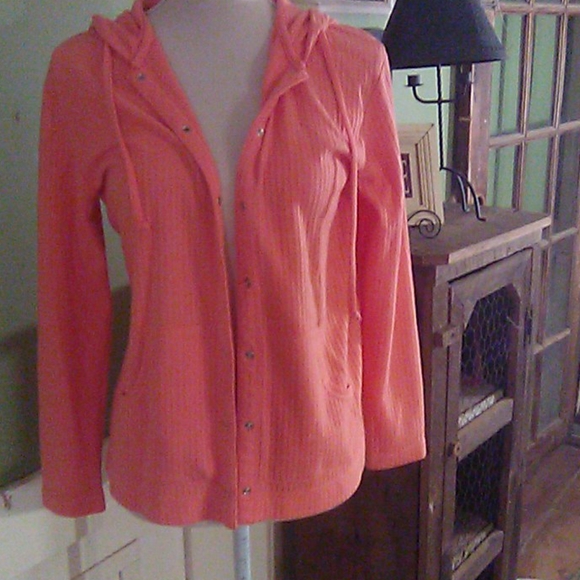 Christopher & Banks Tops - 🔴Christopher and banks orange  hood jacket